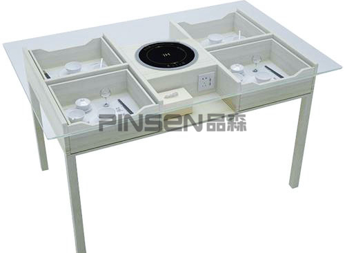 隱藏式玻璃電磁爐火鍋店火鍋?zhàn)缼占{柜