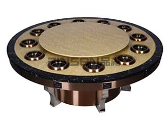 12人一人一鍋大理石電動(dòng)火鍋餐桌