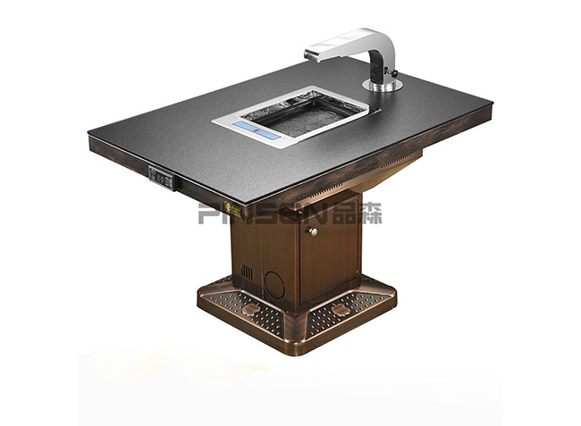 自吸式火燒石時(shí)尚無(wú)煙烤肉桌