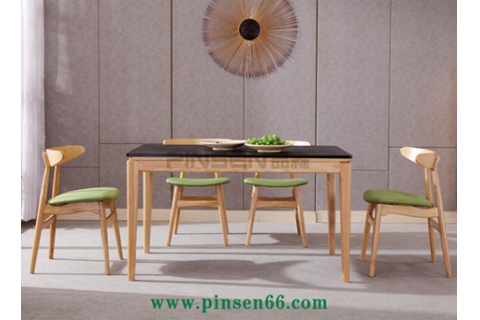 現(xiàn)代簡約北歐軟墊實木餐桌椅-北歐餐桌椅定制廠家