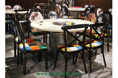 個(gè)性不銹鋼大理石無(wú)煙火鍋?zhàn)酪谓M合 