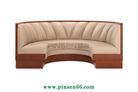 實木軟包斜紋圍椅火鍋卡座沙發(fā)餐桌椅