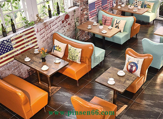 咖啡廳卡座沙發(fā)