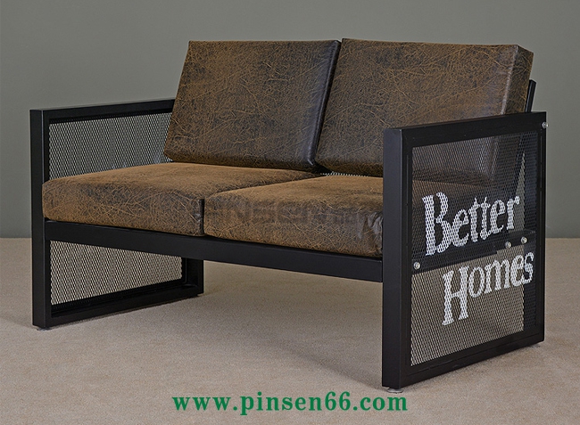 復古工業(yè)風鐵藝卡座沙發(fā)