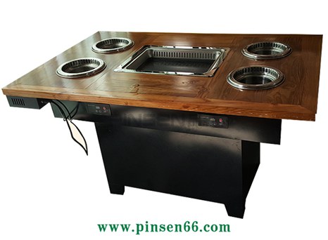 無煙火鍋燒烤一體桌圖片 無煙火鍋燒烤一體桌圖片