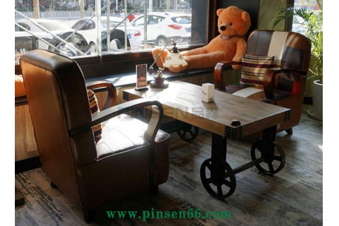 咖啡廳卡座沙發(fā)西餐廳桌椅甜品店實木餐桌茶幾組合簡約廠家定制