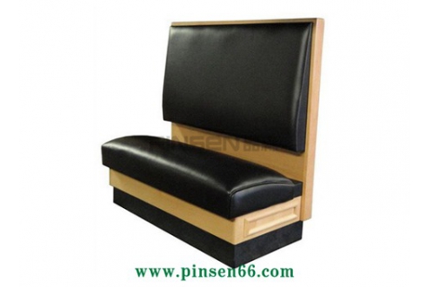 實木方形皮藝軟包主題餐廳卡座沙發(fā)餐桌椅